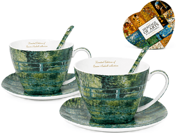 Claude Monet Most čez ribnik, komplet skodelic, 250 ml, darilo za kraljico Izabelo