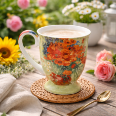 Porcelanasta skodelica 300 ml "Maki" - Vincent van Gogh kot darilo