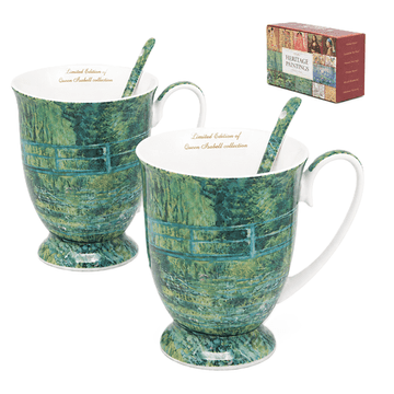 Claude Monet Most čez ribnik Porcelanski vrčki 300 ml kot darilo kraljici Izabeli