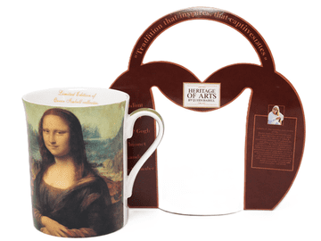 Porcelanasta skodelica Leonardo da Vinci "Mona Lisa" 300 ml kot darilo