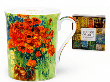 VAN GOGH MAKOVI 290 ml porcelanasta skodelica kraljice Isabell + darilna škatla