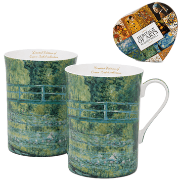 Claude Monet Most čez ribnik, komplet skodelic, 300 ml, darilo za kraljico Izabelo