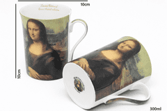 Porcelanaste skodelice 2 kosa Leonardo da Vinci "Mona Lisa" 300 ml kot darilo