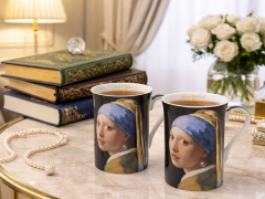 Porcelanasti vrčki 2x Vermeer "Dekle z bisernim uhanom" 300 ml luksuzni