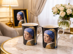 Porcelanasti vrčki 2x Vermeer "Dekle z bisernim uhanom" 300 ml luksuzni