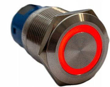 BISTABILNA GUMBNA VANDALOZDRAVNA 250V 5A 19x38MM RDEČA