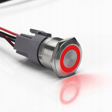 MONOSTABILNA GUMBNA VANDALOZOPROPNA 250V 5A 25x35MM RDEČA