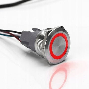 MONOSTABILNA GUMBNA VANDALOZOPROPNA 250V 5A 30x35MM RDEČA