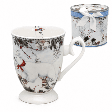 330 ml božična skodelica iz porcelana z motivom polarnega medveda v škatli