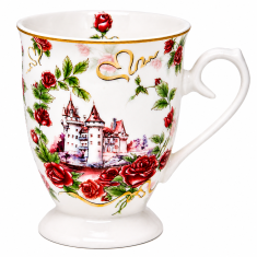Porcelanasta skodelica 330 ml v darilni škatli Roses Castle Elegant Gift