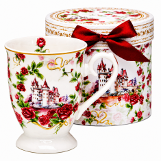 Porcelanasta skodelica 330 ml v darilni škatli Roses Castle Elegant Gift