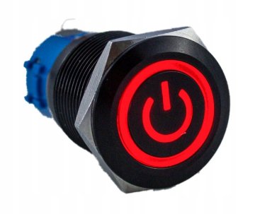 BISTABILNI VKLOPNI GUMB VANDALOZDRAVEN 250V 5A 19x38MM RDEČ