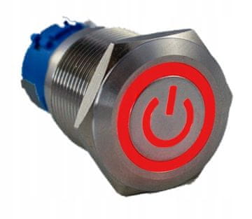 BISTABILNA GUMBNA VANDALOZDRAVNA 250V 5A 19x38MM RDEČA