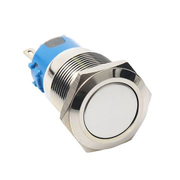 BISTABILNA TIPKA VANDALOZODPORNA 250V 5A 2NO2NC 19x38MM BREZ LED