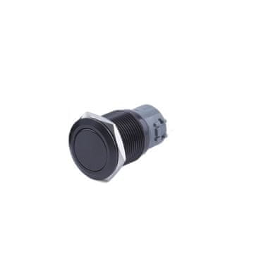 MONOSTABILNA GUMB BREZ LED ČRNA VANDALOZDRAVNA 250V 5A 19x38MM
