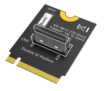 OCULINK ADAPTER M.2 NVME PCIE 4.0 8612 M ključ SFF-8611 SFF-8612