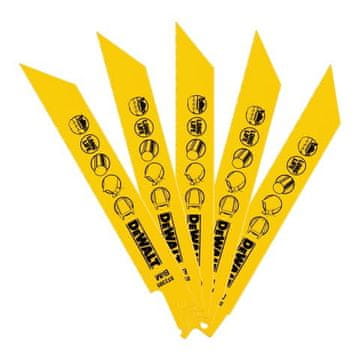 DEWALT LIST ZA SABLJAŠKO ŽAGO 152x1,1 mm S922AF KOVINA 5 kosov