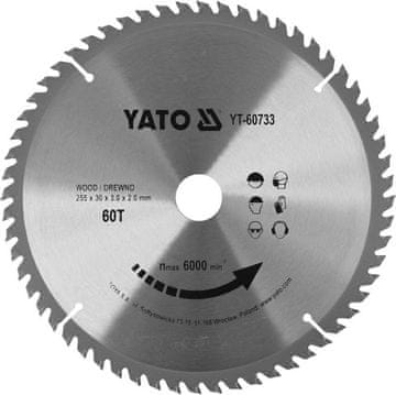 YATO LIST ZA ŽAGO WIDIA 255*60*30 60733