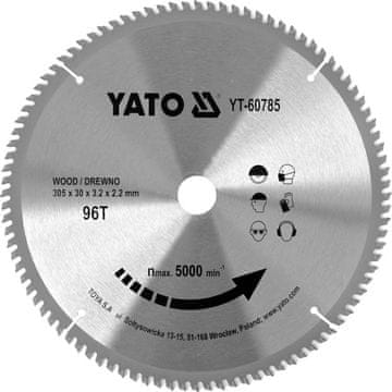 YATO LIST ZA ŽAGO WIDIA 305*96*30 60785