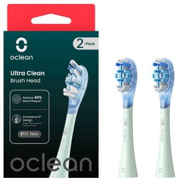 Oclean Ultra Gum Care nastavki za električno zobno ščetko, 2 kosa, zeleni
