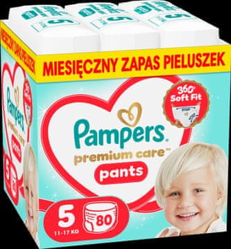 Pampers Premium Care hlačke velikost 5 (11–17 kg) 80 kosov (8006530320153)