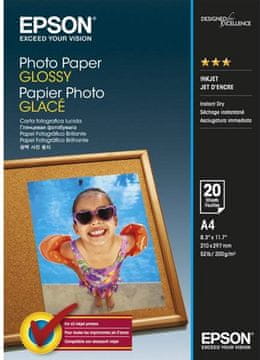 Epson sijajni foto papir A4 200 g/m² 20 listov (C13S042538)