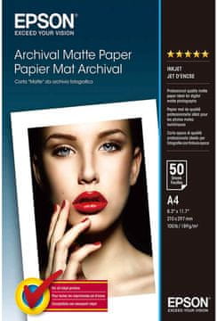 Epson arhivski mat papir A4 50 kosov (C13S041342)