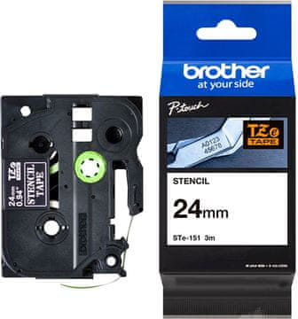 BROTHER STE151 etiketni trak 24 mm 3 m bel/prozoren (4977766692380)