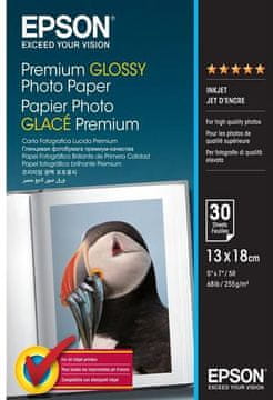 Epson Premium sijajni foto papir 13 x 18 cm 30 listov 255 g/m² (C13S042154)