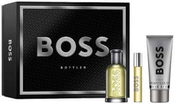 Hugo Boss Darilni set Bottled za moške, toaletna voda 100 ml + miniatura toaletne vode 10 ml + gel za prhanje 100 ml (3616305439451)