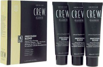 American Crew Light Precision Blend sistem za maskiranje sivih odtenkov, stopnja 7-8, 3 x 40 ml (738678248362)