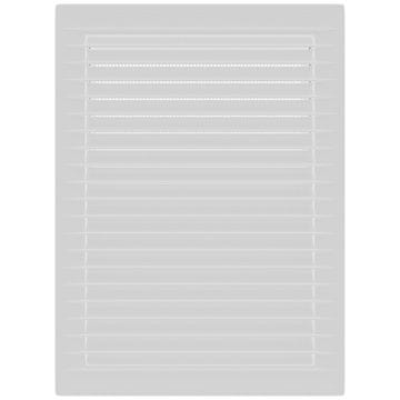 airRoxy FASADNA PREZRAČEVALNA REŠETKA S KANALSKO MREŽO BELA 21X14 CM