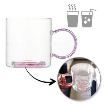 TERMO KOZAREC Z BLEŠČICAMI, CVETJEM, CVETJEM V NOTRANJOSTI, 250 ML