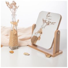 PRAVOKOTNO LESEN STOJEČE OGLEDALO 235X19CM NOTRANJA DEKORACIJA