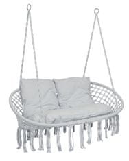 EH Viseči stol Stork's Nest LAGOS, siv, z blazinami