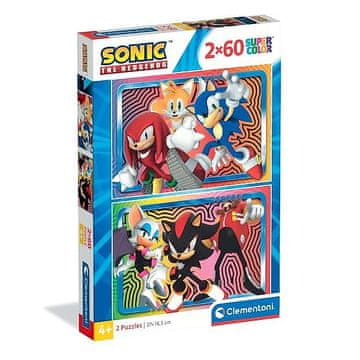 Sestavljanka z 2 x 60 kosi. Super barvita. Sonic.