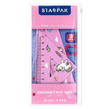 STARPAK Geometrijski komplet, 3 kosi, 15 cm, Samorog