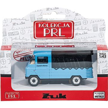 ŻUK z modrim avtomobilčkom, model 1:43, zbirka od 3. leta starosti, PRL 90055