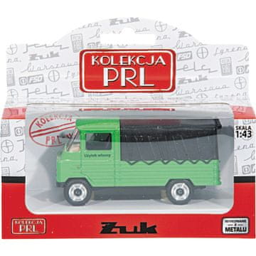 ŻUK z modrim avtomobilčkom, model 1:43, zbirka od 3. leta starosti, PRL 90053