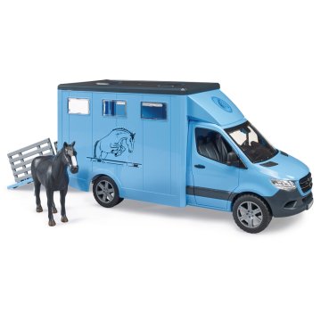 Bruder MB Sprinter Transporter z 1 konjem modre barve 1:16 od 3 let 02674