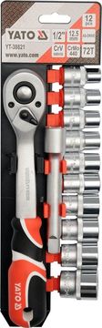 YATO Komplet nastavkov s priborom 1/2"", 12 kosov / YT-38821 /