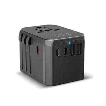 SBS Potovalni adapter GaN 70 W EU VB ZDA AUS Črna