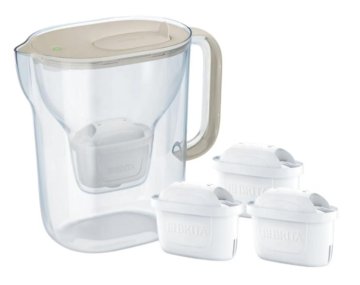 Brita Vrč s filtrom Style Essential Cool + 3x kartuše MAXTRA PRO Prozoren pesek