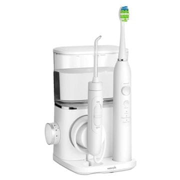 WaterPik Namakalni aparat z sonično krtačo CC-04 + 7 konic, bel