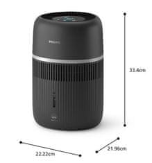 Philips HU4210/03 Izhlapevalni vlažilec zraka serije 4000 NanoCloud Technology temni grafitni