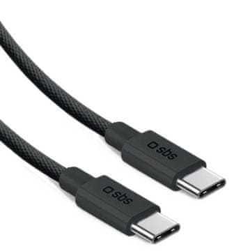 SBS USB-C kabel 240W 3m črne barve