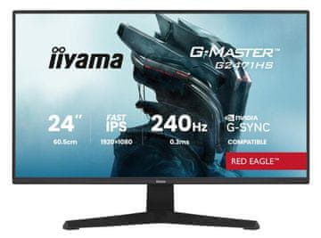 iiyama G-Master G2471HS-B1 monitor Red Eagle 23,8 IPS 0,3 ms 240 Hz G-Sync HDR10 črne barve