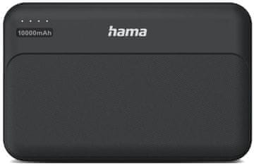 Hama Power Pack Pocket 10 prenosna baterija 10000 mAh 2x USB-A antracitna
