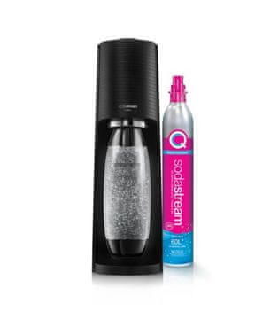 SodaStream Terra Black Saturator + CO2 kartuša Fuse steklenica 1L črna
