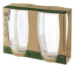 Ambition Dvojni kozarec 450ml prozoren